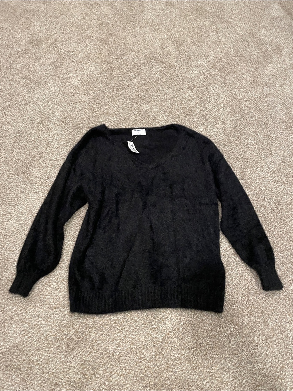 Old Navy Black Scoop-Neck Cozy Women's Sweater